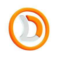 logo d com aspa branca